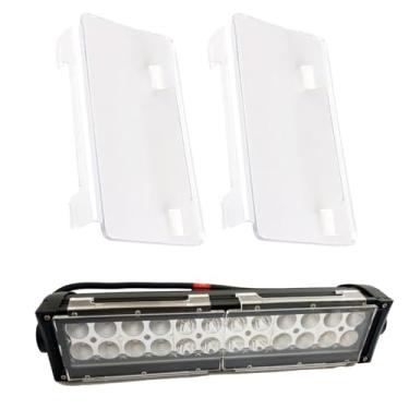 Imagem de 2 peças de capa de lente de barra de luz LED transparente de 15 cm – serve para barras de luz LED off-road de 30 cm, capas protetoras de policarbonato de encaixe, comprimento modular DIY, protetores