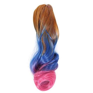 Imagem de Yinhing Peruca de Rabo de Cavalo, Extensão de Cabelo, 3 Cores, Clipe de Garra, Peruca Encaracolada, para Mulheres, Festa de Halloween, Cabelo Sintético, 55cm, 21,7 Polegadas (Estilo: Um)