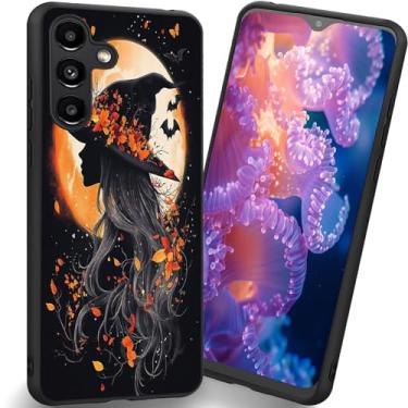 Imagem de RUUHLJLET Projetada para Samsung Galaxy S26 Plus de 6,7 polegadas, capa fosca macia oferece proteção total (Halloween Witch Moon)