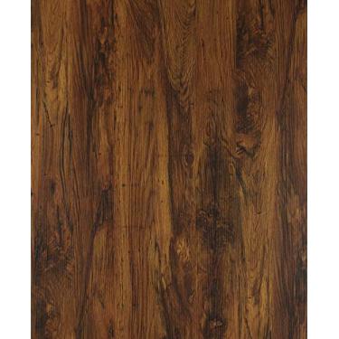 Imagem de Papel de parede marrom com textura espessa de madeira de 60 cm x 39 cm, papel de parede de madeira, marrom, amarelo, removível, grão de madeira rústico, autoadesivo, vintage, armário, mesa, mesa, rolo de vinil