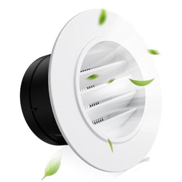 Imagem de Ventoinhas de 4 polegadas, capa de ventilação redonda de 4 polegadas, design hermético à prova de mosquitos, ventilação de exaustão de soffit, ventilação ABS para banheiro, cozinha, exaustor
