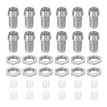 Imagem de Generic Suporte de diodo emissor de 3 mm, 25 peças de plástico cromado, suporte de LED, clipe de montagem, porcas de soquete para lâmpada, painel de montagem em bisel, visor de LED, prata