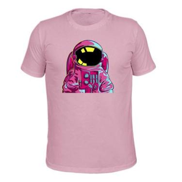 Imagem de Camiseta Plus Size 100% Algodão Malha 30.1 Estampada Astro Oli, Rosa, 