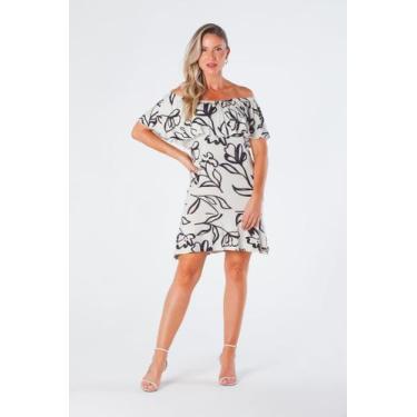 Imagem de Vestido Curto Ciganinha com Babado Estampa Floral Michele, P