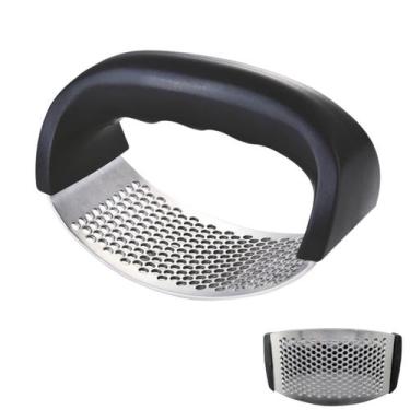 Imagem de Amassador circular de alho manual - aco inox - 123UTIL