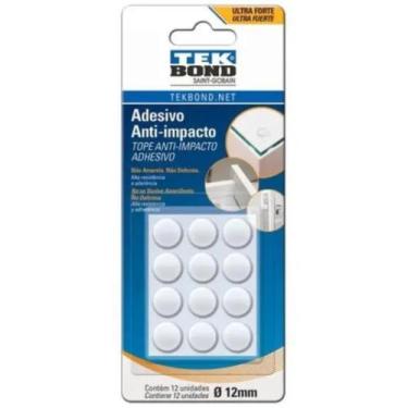 Imagem de Kit C/12 Cartelas Adesivo Anti-Impacto Redondo 12mm Tekbond
