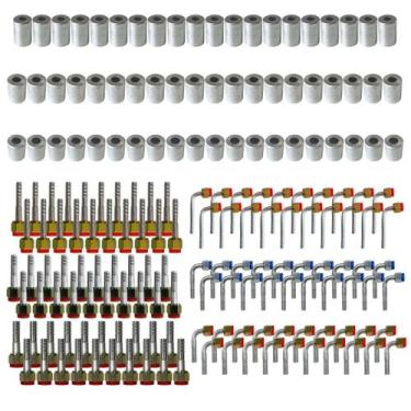 Imagem de Kit Canecas E Conexões 6mm 8mm 10mm Alumínio 180 Unidades - LETÍCIA AR