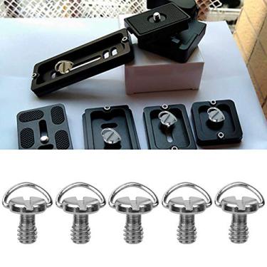 Imagem de Naroote Dureza Alta Durável do Parafuso da Câmera 1/4 Polegadas de Aço Inoxidável para tripé monopé, 5 Pces Portátil Leve para Entusiastas da Fotografia