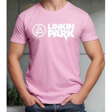 Imagem de Camisa Camiseta Feminina Masculina Adulto Algodão Banda de Rock Linkin