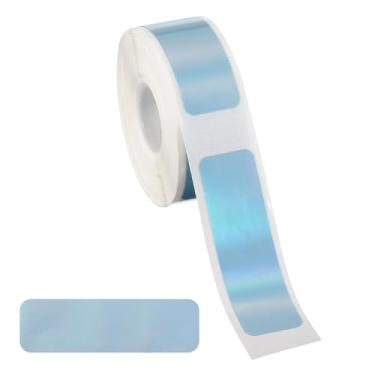 Imagem de PATIKIL Adesivos de etiqueta térmica holográfica, 1,6 x 0,5 etiqueta térmica holográfica, refil de papel de impressão autoadesiva, 160 fitas/rolo para etiqueta de nome, endereço de código de barras