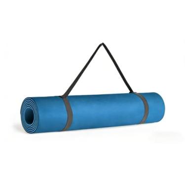 Imagem de Colchonete Tapete Yoga 1.70m x 55cm x 5mm - Tatame para Exercícios, com Pequenos Defeitos Estéticos, Ideal para Casa e Academia (Azul,[170cm x 55cm x 5mm])
