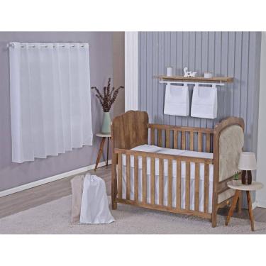 Imagem de Enxoval Bebe Kit Berço Americano Cortina Algodão Menino
