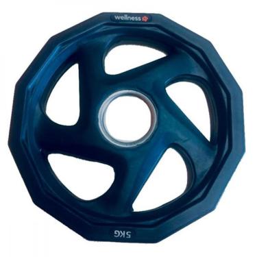 Imagem de Anilha Olímpica Rubber com5 furos de 5KG Wellness - WK014-Unissex