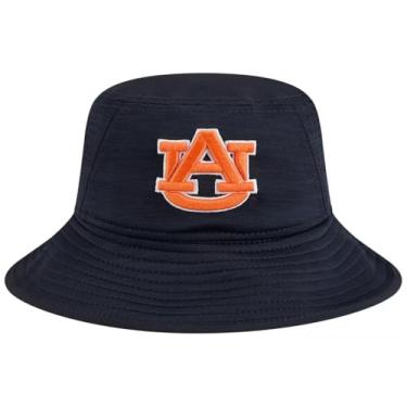 Imagem de New Era Chapéu masculino Auburn Tigers Game Day Digi Navy Bucket Hat com cordão - NCAA Gilligan Fishing Cap