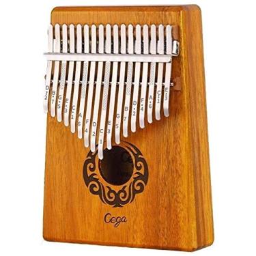 Imagem de Lss9azznmm Kalimba Thumb Piano Mbira Portátil -17 Teclas Madeira Dedo Piano Estudo Instrução e Capa Protetora EVA Impermeável Melhor Presente para Crianças Adultos (Cor: Cor de Madeira) (cor de