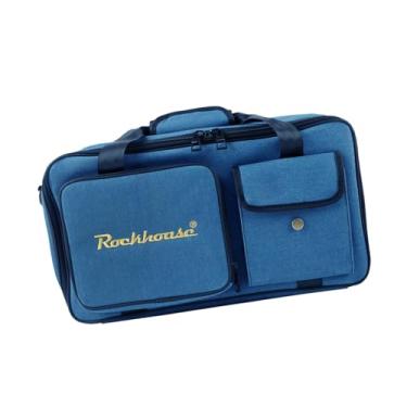 Imagem de Luwecf Bolsa Organizadora para Pedais de Guitarra, Portátil, com Forro Impermeável, Ideal para Estúdio, Palco E Viagens, Azul, L