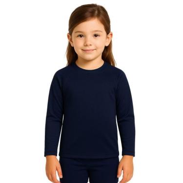 Imagem de Camiseta Manga Longa Infantil Menina Proteção Solar Praia-Feminino