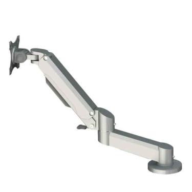 Imagem de Suporte para monitor de mesa de braço duplo prateado adequado para capacidade de carga de 15-32 polegadas de 15 kg acessórios de mesa