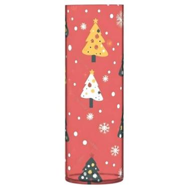 Imagem de Qilmy Vaso de árvore de Natal e estrelas para flores, vaso de belas artes, decoração de casa para escritório, sala de jantar, sala de estar, casamento151