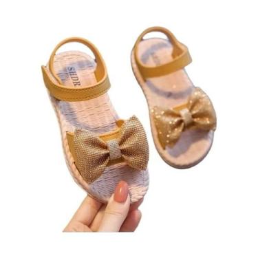 Imagem de Sandálias De Verão Para Meninas Com Laço Antiderrapante Calçados Casua