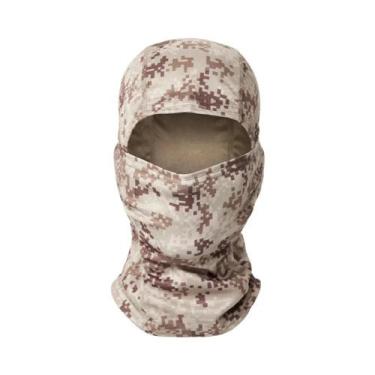 Imagem de Máscara Facial Completa Camuflada Unissex Com Proteção Solar, Respiráv