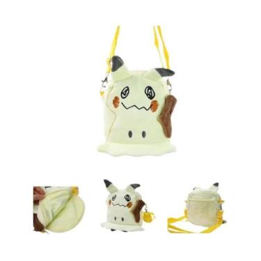 Imagem de Mochila De Pelúcia Anime Pokémon Gengar Mimikyu Snorlax Rowlet Lucario