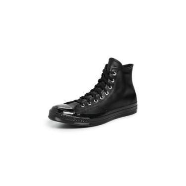 Imagem de Converse Tênis masculino de couro Chuck 70, Preto/Preto/Branco, 14