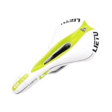 Imagem de Selim De Bicicleta Em Couro PU Preto 273x135mm Confortável Para MTB E 