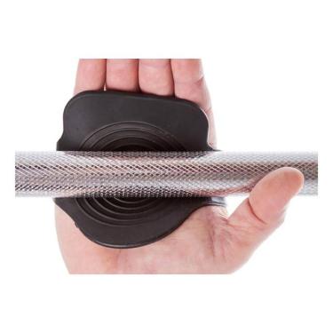 Imagem de Protetor Palmar Emborrachado Preto Musculação/Luva Academia