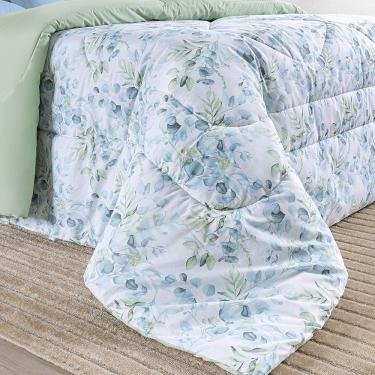 Imagem de Kit Coordenado Edredom, Cobre Leito e Lençol Sensuale Super King Forest 8 Peças - 80% Algodão, 20% Poliéster