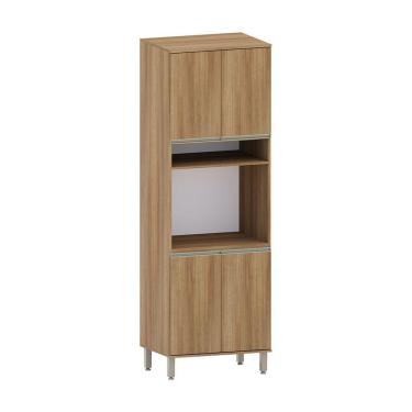 Imagem de Paneleiro 70cm 4 Portas Com Espaço Para Forno E Micro-ondas Avelã/avelã