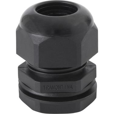 Imagem de Conector Prensa-cabo 2 Polegadas Tramontina Em Termoplástico Preto Com Bucha
