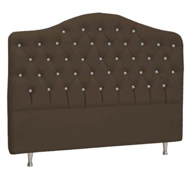 Imagem de Cabeceira Casal Florence P04 140 Cm Suede Marrom Tca 942