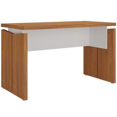 Imagem de Mesa Para Escritório Home Office 145cm Unik A02 Freijó Branco - Lyam Decor