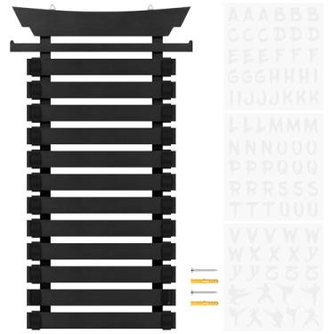 Imagem de UKQRRTC Rack de exibição de cinto de karatê, comporta cintos 12/10, exibição de cinto de artes marciais de madeira com adesivos, suporte de parede, fácil de instalar, presente para alunos de artes