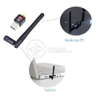 Imagem de Antena Usb 2.0 Receptor De Wifi Wireless 1200Mbps