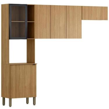 Imagem de Cozinha 3 Pecas 251 cm MDF Vert Plus KTP - Kits Paraná, Freijo Freijo 
