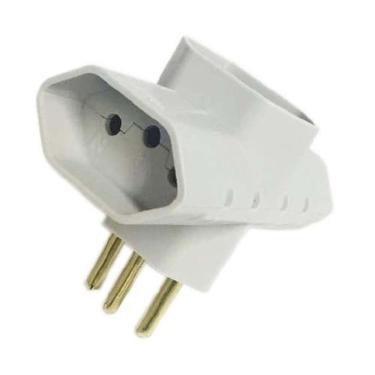 Imagem de Pino Três Saídas 3p 10a Cinza - Mectronic Para Conexão Elétrica