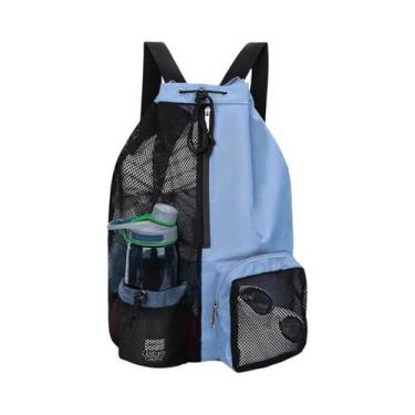 Imagem de Mochila De Praia, Natação, Academia E Yoga Com Cordão E Bolsa Impermeá