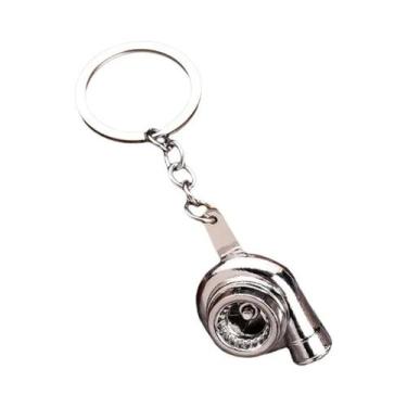 Imagem de Mini Turbina Giratória Turbo Chaveiro Porta-Chaves Acessório Decorativ