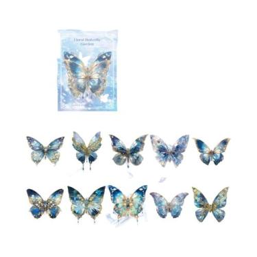 Imagem de Pacote De Adesivos Com Tema De Borboleta, 20 Folhas Com Padrões De Asa