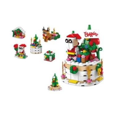 Imagem de Conjunto De Blocos De Montar Vila Natalina 6 Em 1: Trem De Inverno, Ca