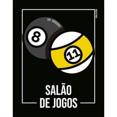 Imagem de Kit 5 Placas Desenho Salão De Jogos 27X35 - Sinalizo