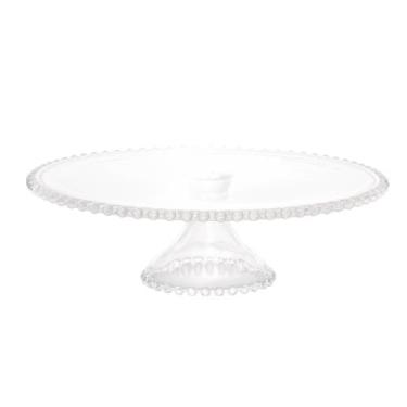 Imagem de Prato para Bolo com Pé de Cristal Pearl 31cm x 11cm - Wolff