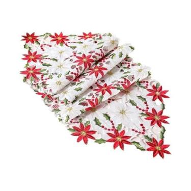 Imagem de Toalha De Mesa Bordada De Natal, Decoração De Mesa Vazada Para Casa, B