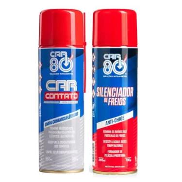 Imagem de Kit Spray Silenciador De Freio Limpa Contato Elétrico Car80 - Car 80