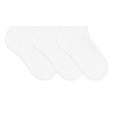 Imagem de Kit 3 Meia Sapatilha Unissex Selene Algodão Conforto 39-43, Branco, UN