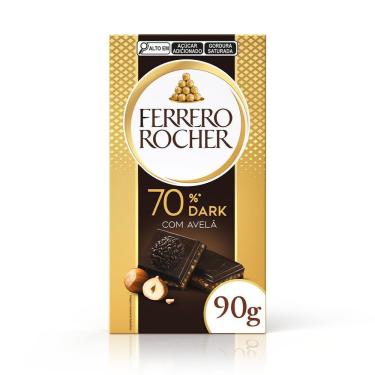 Imagem de Ferrero Rocher Barra Chocolate Amargo Cobertura Dark 55% Recheio Avelã e Cacau 90g