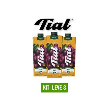 Imagem de Suco Nectar Tial Uva 1L  - Kit 3 Unid