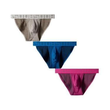 Imagem de Cuecas Sexy E Confortáveis Para Homens 3PCS Jockstrap Bikini Roupa Ínt